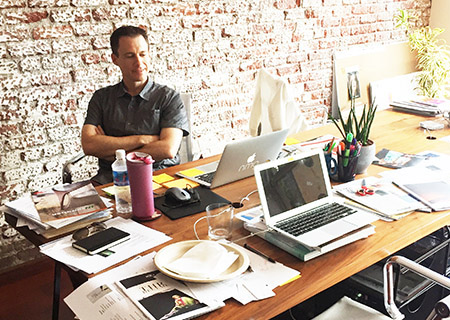 editor at desk