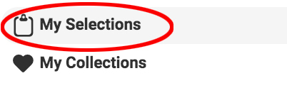 my selections icon