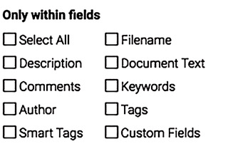 fields selector